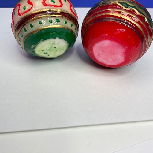 1990's Boston Warehouse Ornament Holiday Candles Pack Of 2 Red Green - Picture 5 of 6