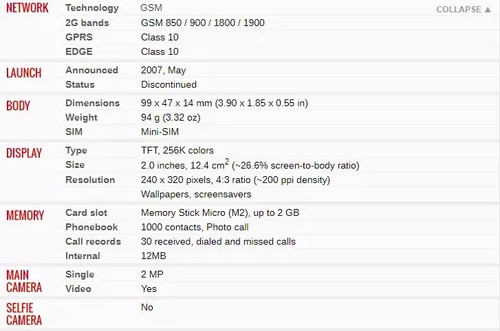 Sony Ericsson S500i S500c S500 Bluetooth Camera 2G GSM 850 / 900 / 1800 /1900 - 第 10/11 張圖片
