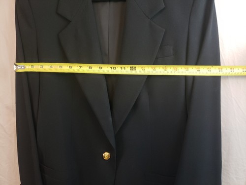 Austin Reed Women’s Blazer Jacket Vintage Size 12 Black 100% Worsted Wool USA - Picture 12 of 15