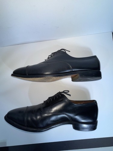 Allen Edmonds PARK AVENUE Men BLACK Leather DRESS Shoe CAP TOE Oxfords 10C laces - Picture 9 of 17