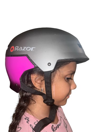 Helmet Razor Pink/Gray Skateboard Protective Head Gear Youth 8+ Medium Boys Girl - Picture 8 of 10
