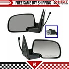 New Power Heated w/ Puddle Light Side View Mirrors Pair For 00-02 Chevy GMC