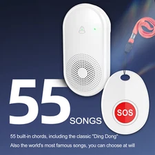 Call Bell for Elderly Monitoring Patient Disabled 1 Waterproof Panic Call Button