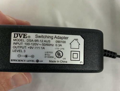 Adaptador de CA de conmutación DVE DSA-9R-12AUS 9V - Imagen 2 de 5