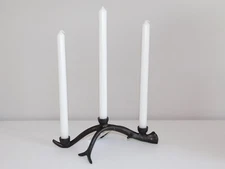 Frontgate Antler Candlestick Dark Bronze NIB $99