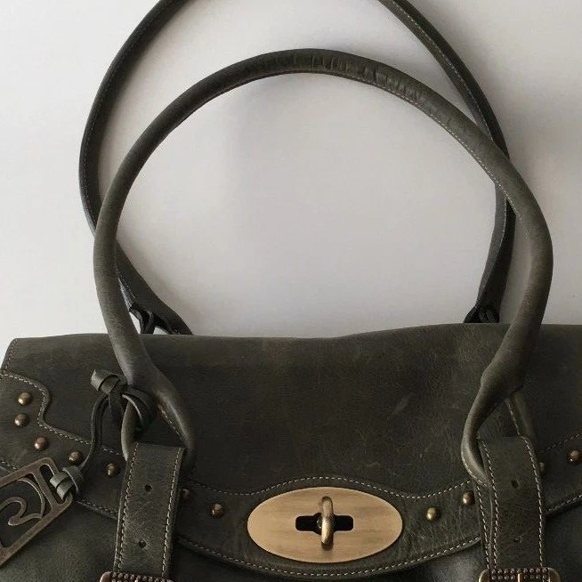 Bolso de Mano Petusco Verde Oscuro Cuero Genuino Bolso Cartera Logo Caballo Español Nuevo con Etiquetas Foto 4 de 4