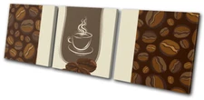 Coffee Beans Design Cafe Shop Food Kitchen TREBLE CANVAS WALL ART Picture Print