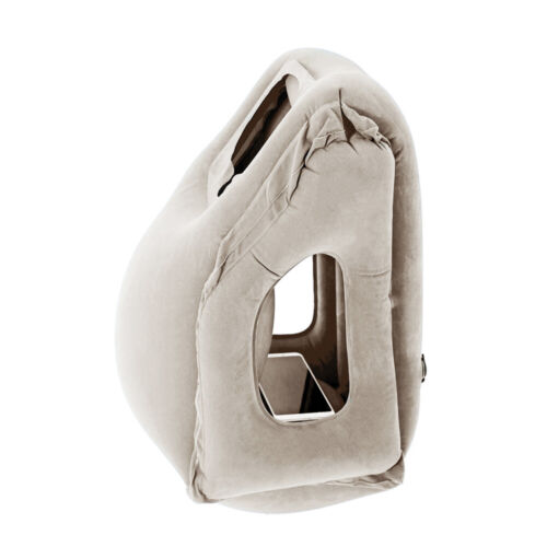 Inflatable Air Travel Pillow Airplane Office Nap Rest Neck Head Chin Cushion - Picture 22 of 24