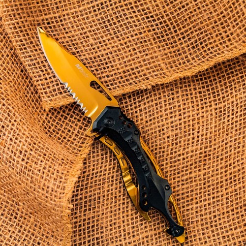 MTech USA MT-A705AF Spring Assisted Knife Black/Gold - Picture 5 of 6