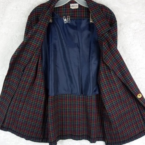 Vintage Haband For Her Womens Suit Blazer Jacket Multicolor L Pockets One Button - Picture 3 of 10