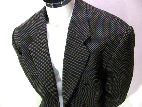 Ungaro Paris Blazer Mens 46R Wool Brown Check Suit Jacket Ventless Sport Coat - Picture 2 of 12