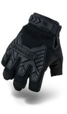 IronClad IEXT-FIBLK Command Tactical Fingerless Impact Black Gloves -Select Size