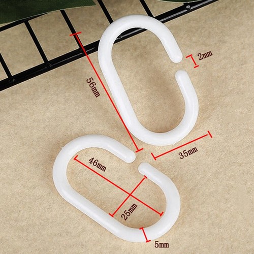 Hooks Spare Parts Curtain Hanger Plastic Rail Replacement Rings Shower - Picture 9 of 12