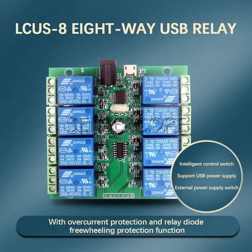 8 Channel 5V USB Relay Board Module Computer PC Smart Control Switch Controller- - Picture 1 of 1