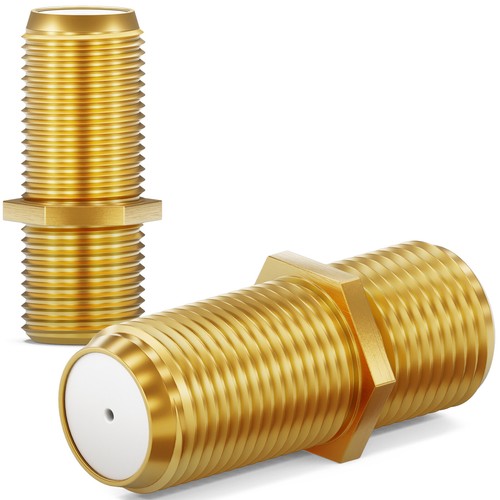 F Stecker Verbinder Set 20 Stecker 10 x Kupplung Premium Vergoldet Sat Kabel - Bild 9 von 10