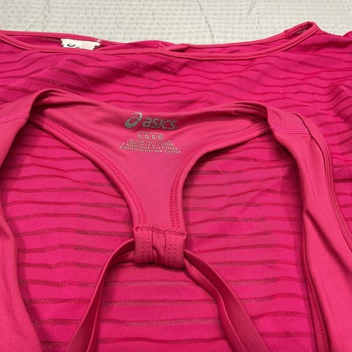 Top a rete ASICS con reggiseno abbinato rosa taglia large primi anni 2000 - Foto 2 di 7