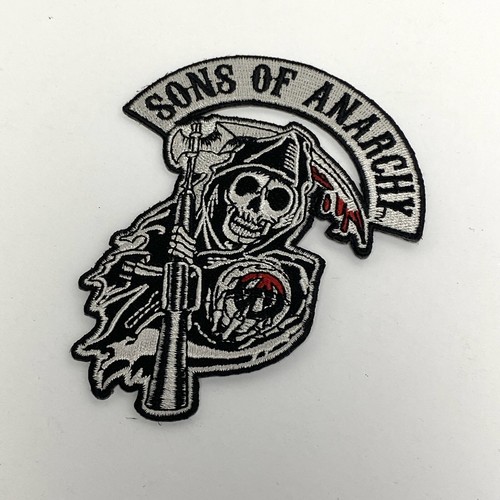 Sons of Anarchy Grim Reaper Embroidered Iron-On Patch - Picture 3 of 5