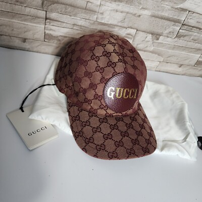 NEW GUCCI 576253 4HG53 Burgundy Canvas GG Monogram Baseball