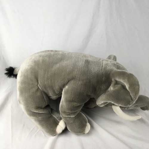 Fao Schwarz Elephant Plush Animal Brass Button Large 18 Inch Realistic Toys R Us - Picture 4 of 8