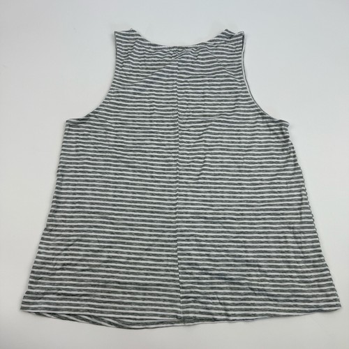 Rae Dunn "DO NOT DISTURB" Sleep Tank Top Shirt PJ Lounge Gray White Striped Sz L - Picture 8 of 8