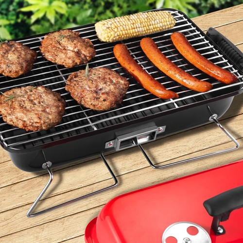 Portable Charcoal Grill, Tabletop Outdoor Barbecue Smoker, Small BBQ Grill for O - Picture 5 of 11