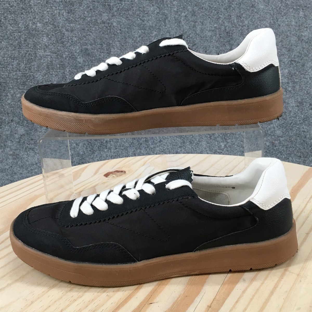 ★らら★ Zara Shoes Womens 38 Sneakers Black Lace Up Comfort Round