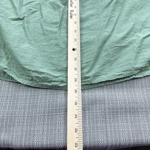 LL Bean Shirt Mens Large Traditional Fit Linen Tencel Blend Green Comfort - Picture 6 of 6