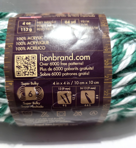 Lion Brand Yarns Farbe #605 Posten 14329 Spartans 4 Unzen Nettogewicht 100 % Acryl - Bild 4 von 6