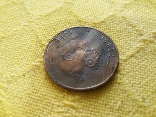 GM GENERAL MOTORS COIN 1908 1954 BUILDS FIRST 50 MILLION CARS FISHER BODY FLINT - Picture 6 of 12