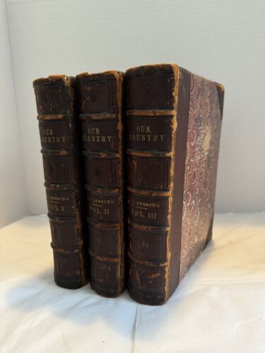 SET of 3/1880 Benson Lossing OUR COUNTRY...Household History America 1877 VG - Picture 2 of 8