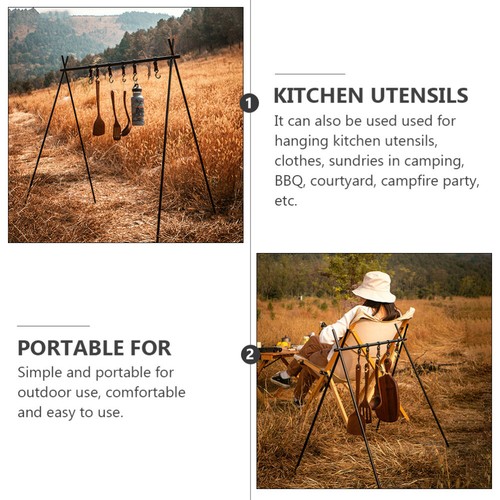 5 PIEZAS Ganchos para Colgar Camping Ropa Portátil Colgar Perchas para Secar Exterior - Imagen 7 de 12