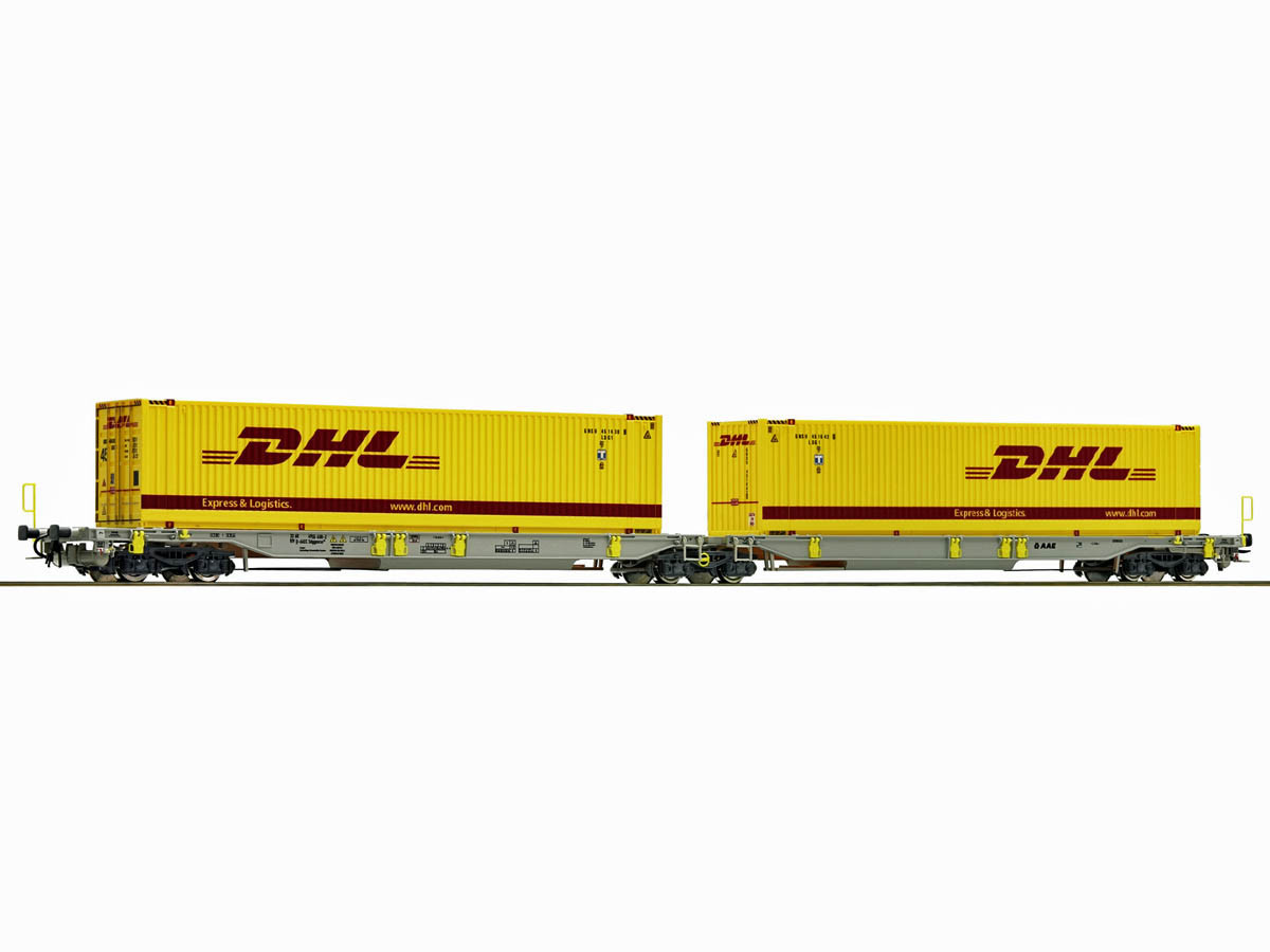 Roco 76421 vagones doble bolsillos-articular Cochero DHL AAE h0 Roco 76421 vagones doble bolsillos-articular Cochero DHL AAE h0