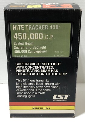 Lumière portable vintage 450 000 CP Lectro Science NITE TRACKER 450