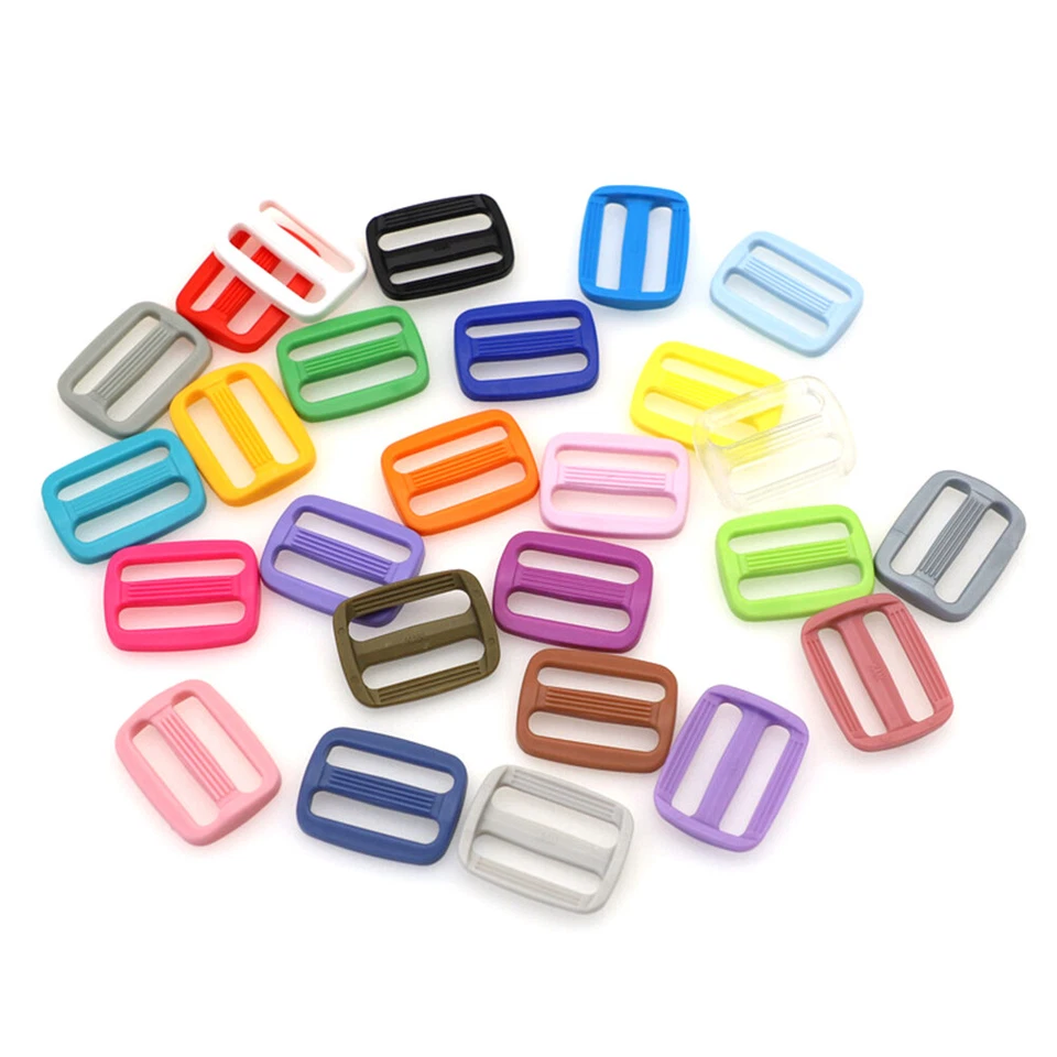 Plastic Delrin Buckle Slider 3 Bar Slider For 10 15 20 25 32 38mm Webbing Strap - Image 2 of 4