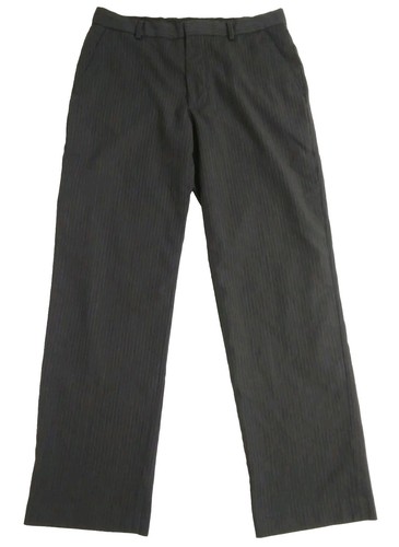 Banana Republic Herren 33 x 32 Wollmischung grau Nadelstreifen Anzughose Hose