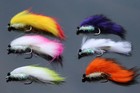 6 colors assorted Zonker Streamers Trout Fly Fishing Flies Lures Fly Set-Size #2