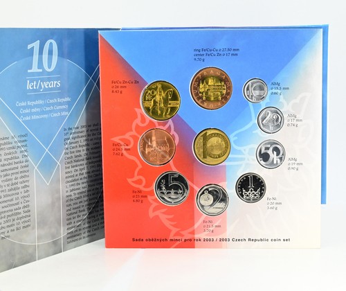 CZECH REPUBLIC 2003 Mint Set 9 Coins & Medal 'CNB 10th Anniversary' Mint Pack - Bild 3 von 5