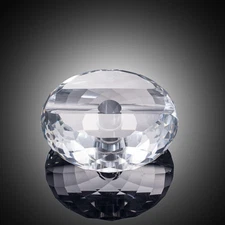 LONGWIN Crystal Round Pen Holder Glass Fountain Pen Stand Office Supplies Gift