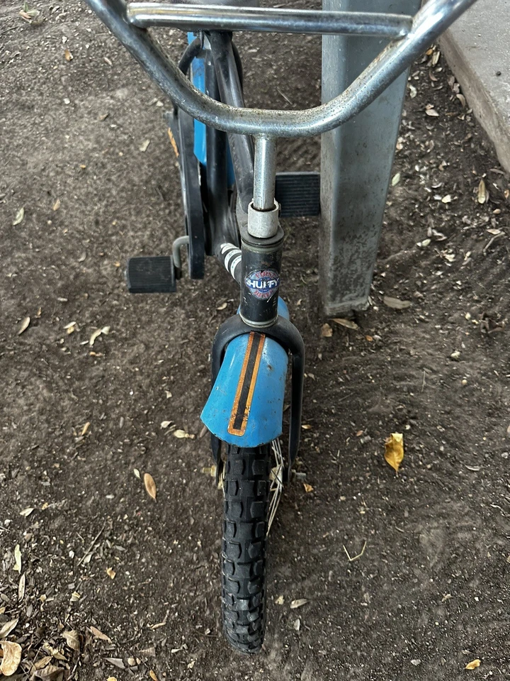 Vintage 70/80s Kids BMX Huffy First Bike Banana Seat Racer Blue USA Made - Image 3 of 4