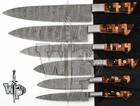 WP-Knives Custom Handmade Damascus Steel Splendid Kitchen Set Knives Lots of 6
