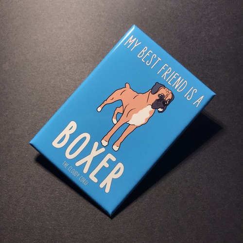 Boxer Dog Magnet Cute Handmade Puppy Gifts Accessories and Kitchen Home Decor - Picture 11 of 12