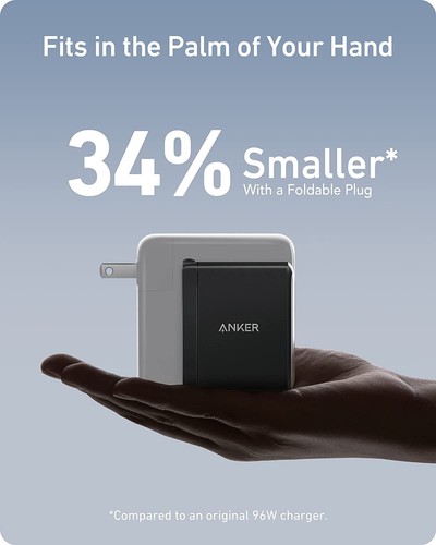 Anker Nano II 100W USB C Wall Charger 3-Port Adapter for MacBook/iPhone/Samsung - Picture 3 of 9
