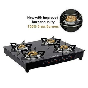 Glass Top Gas Stove 4 Burner Gas Stove Black Cook Top High Quality Item Ebay