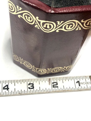 Leder Bleistift Getränkehalter & Extra MCM Schreibtisch Accessoire Burgund Gold Lesen - Bild 12 von 15