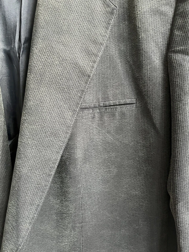 Chaqueta Blazer Larga DONNA KARAN DKNY Para Mujer De Colección Seda Lavada Azul Marino Años 90 Talla 12 Foto 4 de 4