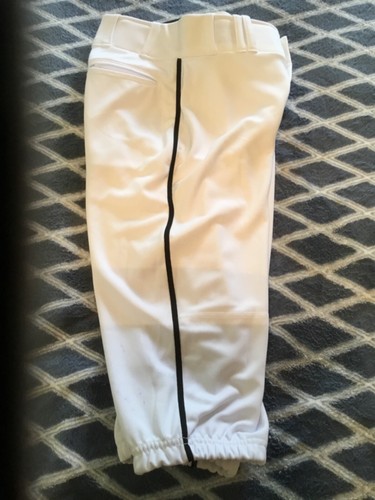 NWT Champro Baseball Pant Triple Crown Knicker Black Piping Adult Size Sm White - Picture 6 of 7