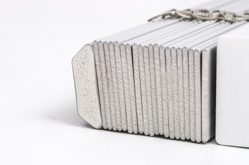 50mm Faux wood Blinds Tape OR String Faux wooden Blind in White & Grey - Picture 22 of 38