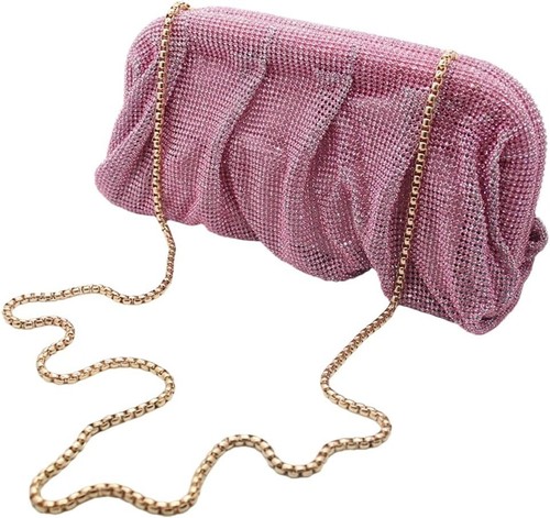 Abend Clutch Handtasche glänzend Strass Hochzeit Party Handtasche Kristall Schultertasche - Bild 25 von 42