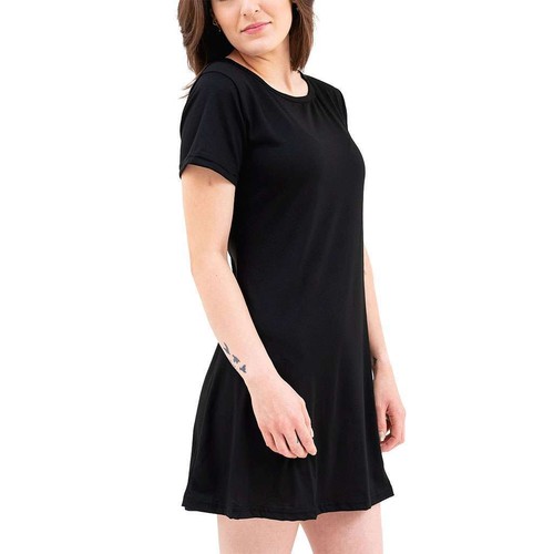 Women's Summer Short Sleeve Casual Loose Tops Mini T-shirt Dress Beach Plus Size - Picture 11 of 16