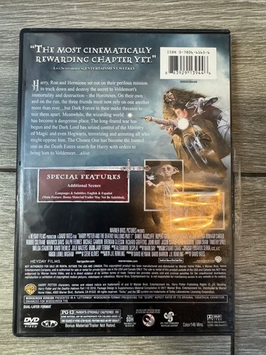 Harry Potter and the Deathly Hallows, Part 1 DVD, 2010 (GREAT CONDITION!) - Picture 2 of 3